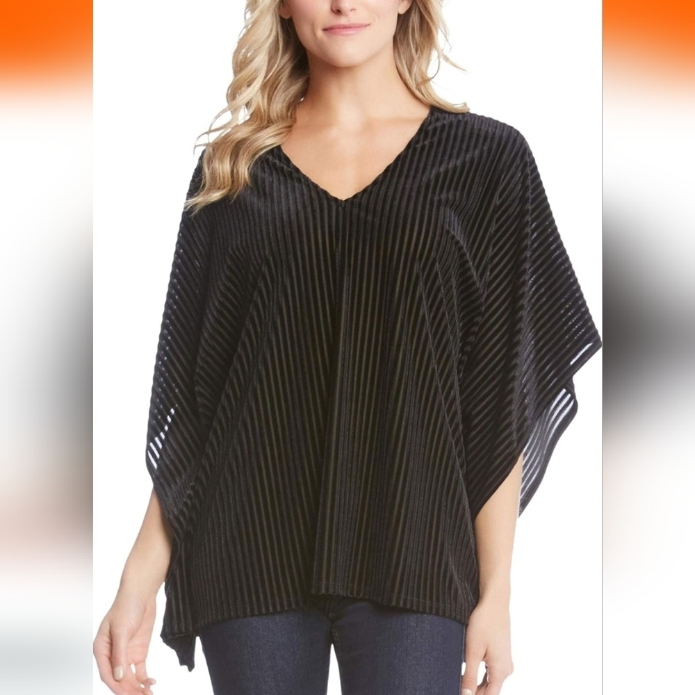 Karen Kane Black V-Neck Top